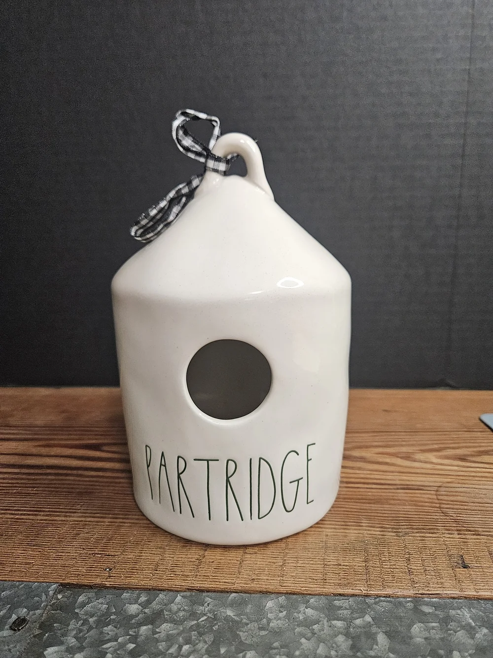 Rae Dunn Ceramic White 'Partridge' Bird House